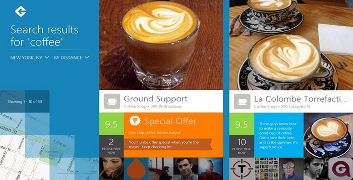Empat Aplikasi Foursquare Gratis Untuk Perangkat Windows 8