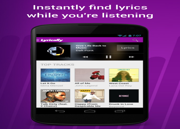 4 Aplikasi Android Gratis Untuk Pencari Lirik Lagu Terbaru-B